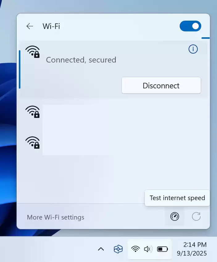 微软Windows 11测试版新增网络测速功能