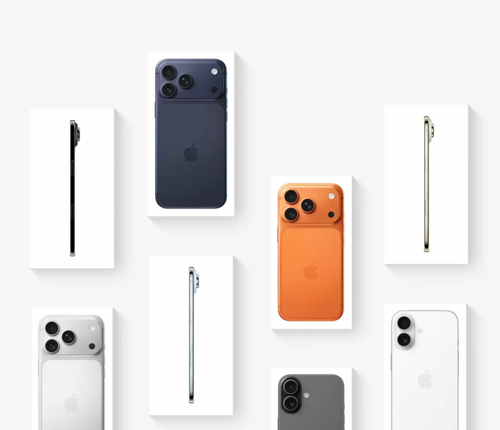 苹果 iPhone Air、iPhone 17 / Pro 系列真机包装盒曝光：简洁风格、橙色亮眼