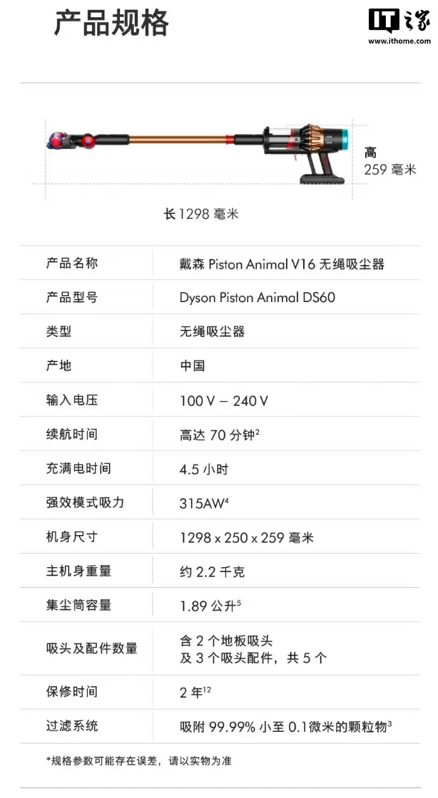 3419 元起,戴森 V16 Piston Animal 吸尘器、HJ10 净化喷气机上架