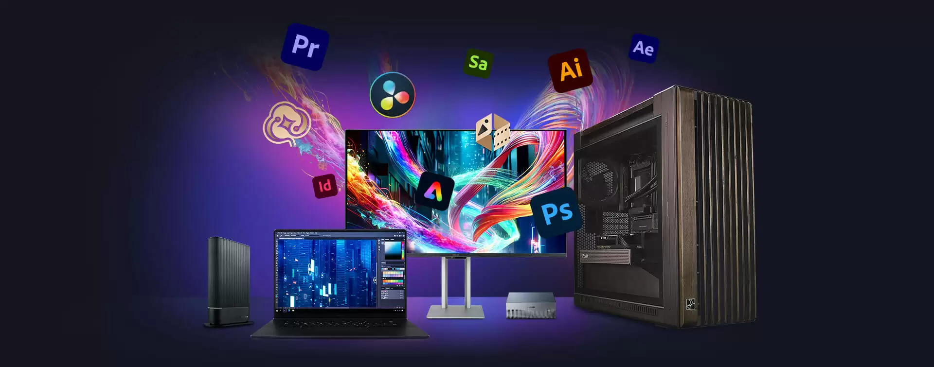 华硕 ProArt 创意国度系列走向“全家桶”，新增 BE5000 无线路由器和 8+2 口交换机