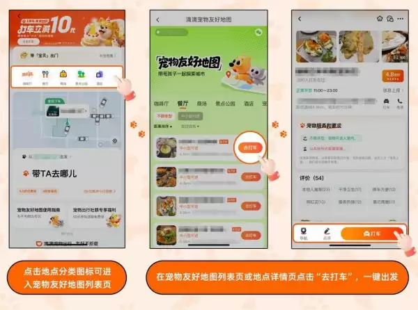 宠物友好地图界面展示