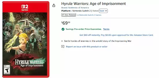 塞尔达无双:封印战记Switch2实体版预售开启,经典角色再掀史诗之战