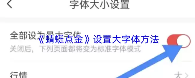 《蜻蜓点金》设置大字体方法