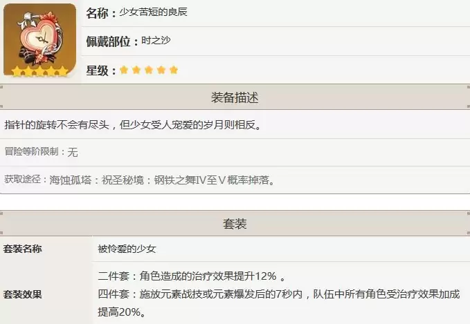 原神被怜爱的少女四星