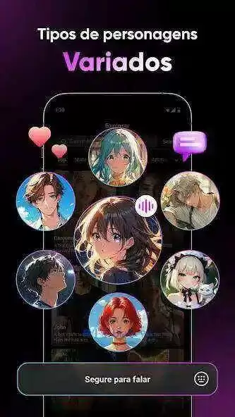 Fantasay AI社交应用界面