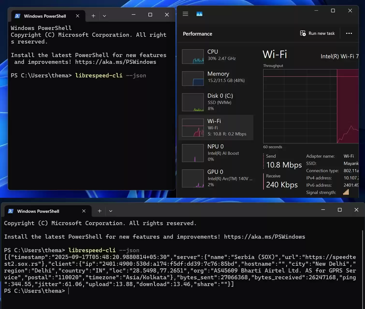 LibreSpeed测速结果
