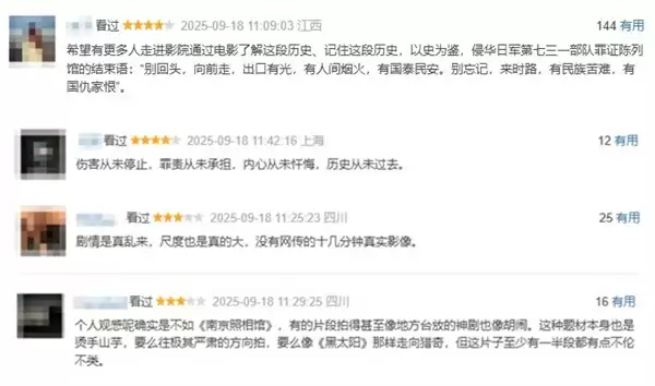 《731》豆瓣早期影评出炉