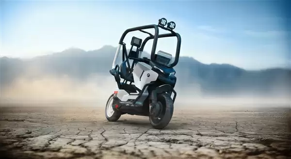 宝马发布全新纯电概念摩托：自带防护笼