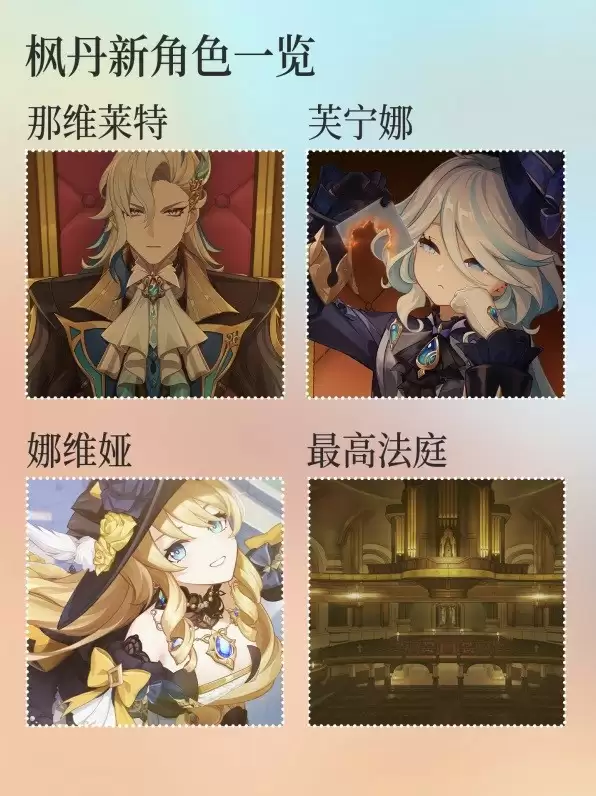 枫丹版本角色阵容