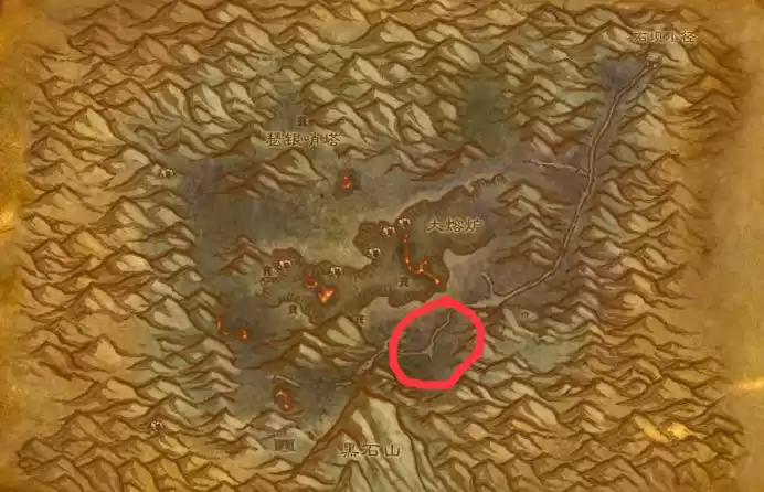 魔兽世界灰烬之海位置示意图