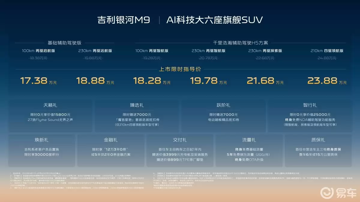 吉利银河M9外观展示
