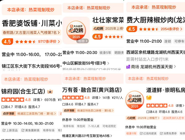“现制现炒”搜索量增长超43%，美团餐饮门店页面新增相关展示功能
