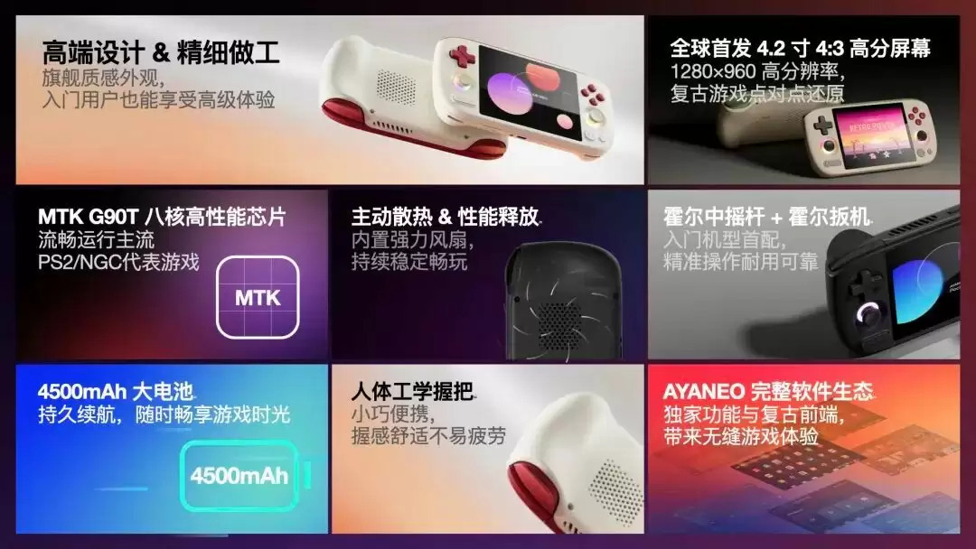 掌机多角度展示