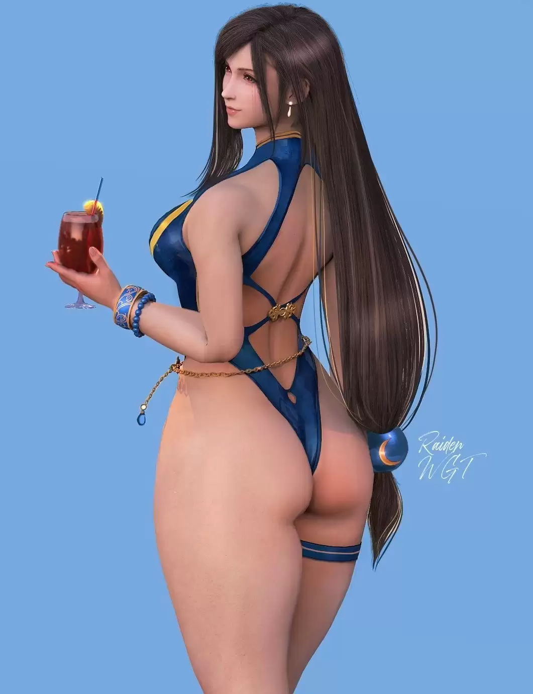 RaidenWgt发布蒂法3D新图，多套装束尽显优雅与力量