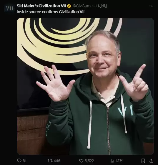 席德梅尔笑容亮相《文明7》宣传