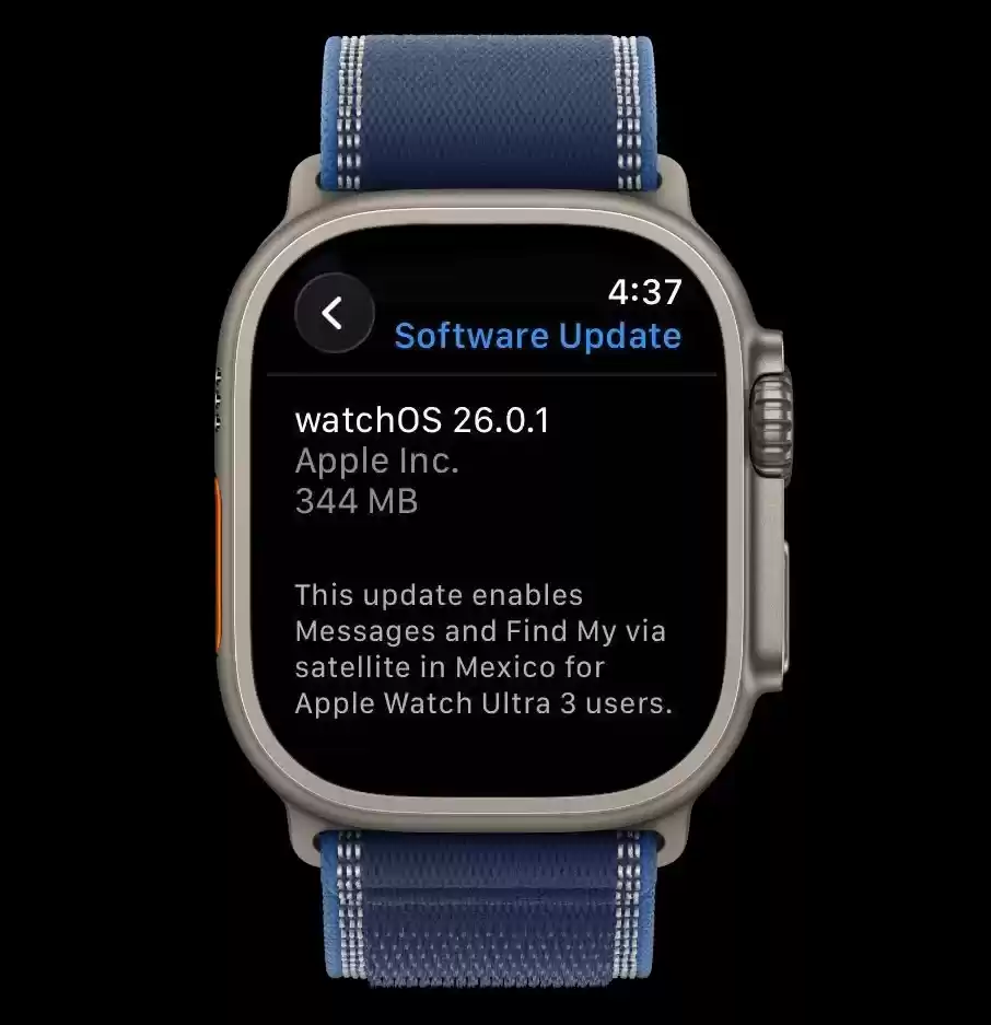 Apple Watch Ultra 3 限时专属,苹果推送 watchOS 26.0.1 更新