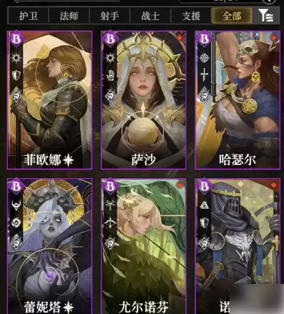 英雄职业定位示意图