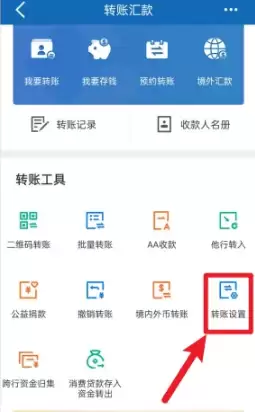 转账设置入口截图