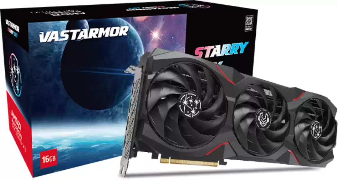 瀚铠RX 9070 XT星空版外观