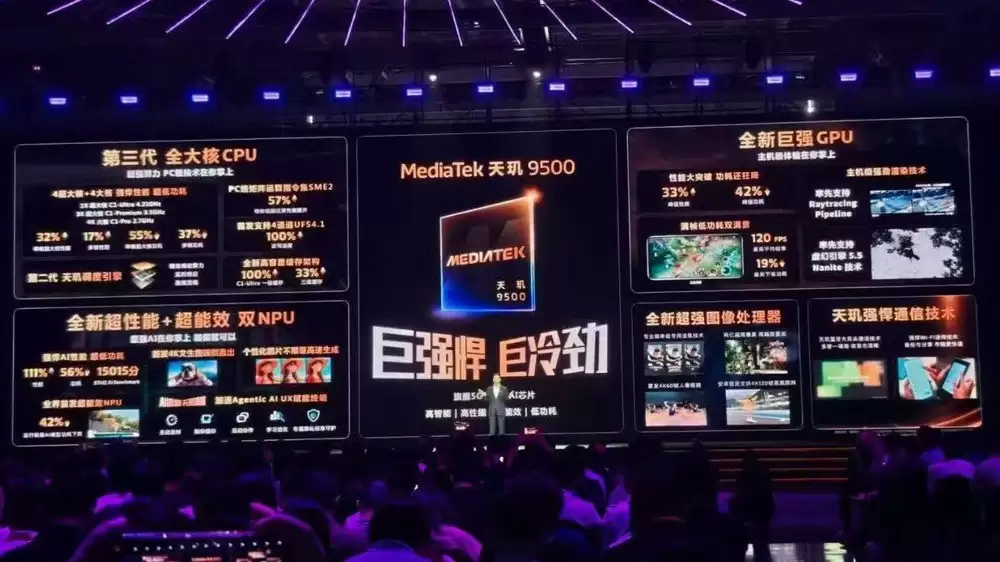 联发科发布天玑9500:3nm全大核旗舰芯