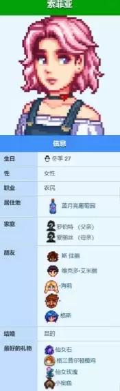 星露谷物语索菲娅剧情截图