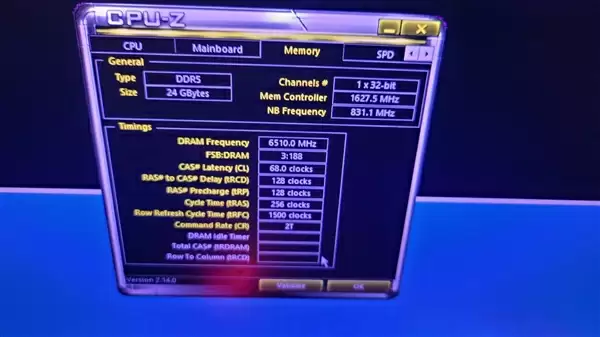 全新世界纪录！DDR5内存超频首次突破13020MT/s