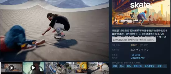 极速滑板Steam上线引热议：玩家破十万好评却仅六成
