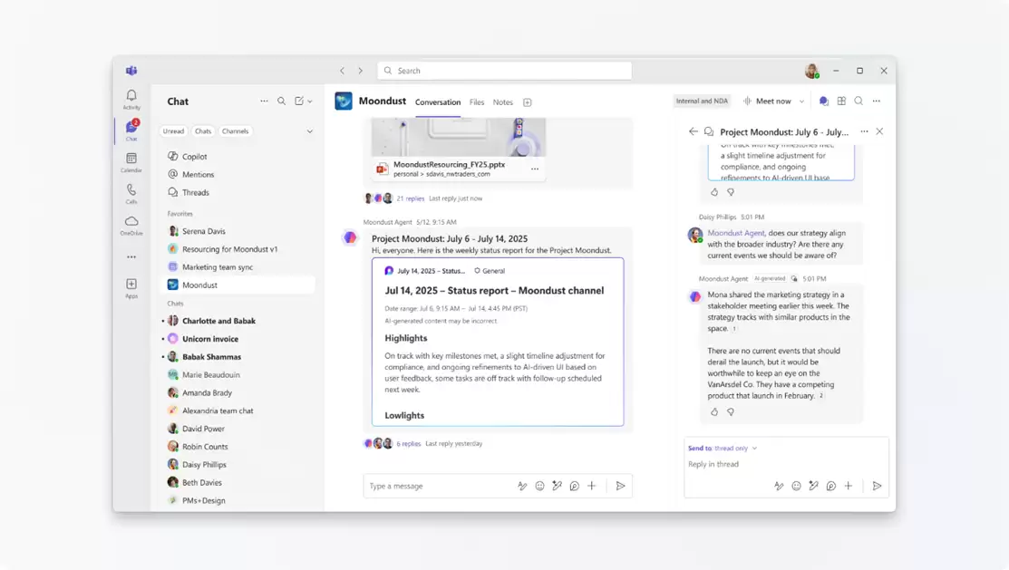 提升团队执行力:微软 Teams 公测 Channel Agent,AI 生成报告、追踪任务