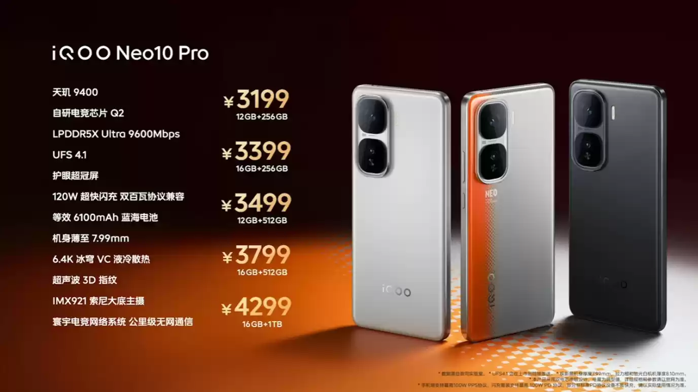iQOO Neo10系列参数