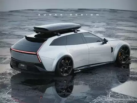 小鹏P7旅行版渲染效果图