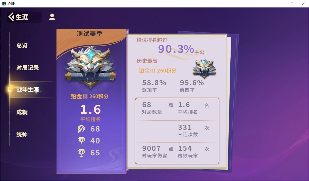 实战战绩