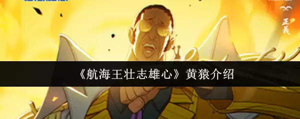 《航海王壮志雄心》黄猿介绍