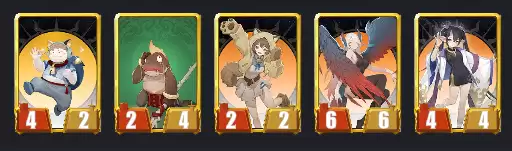 核心搭配卡牌展示