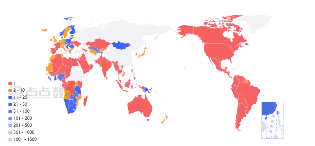 Google Gemini全球排名数据