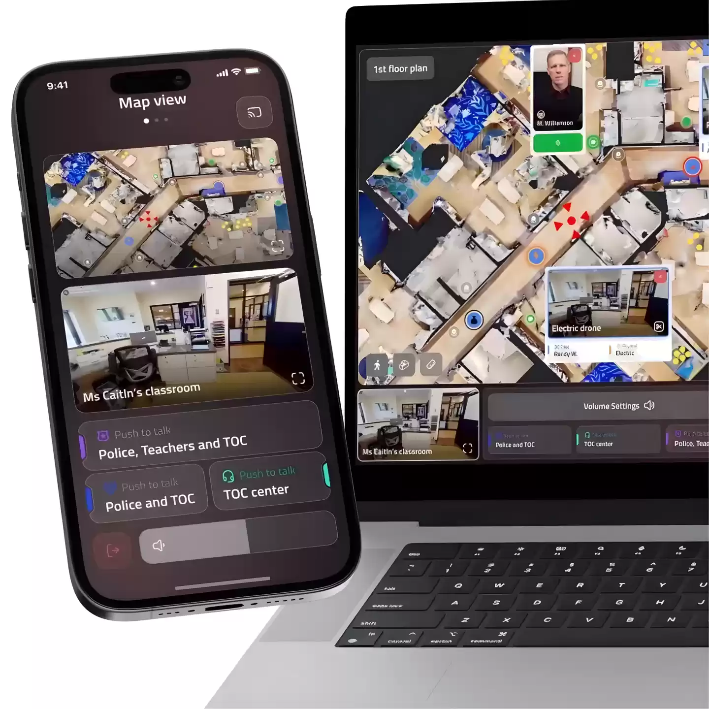 校园安防无人机系统示意图