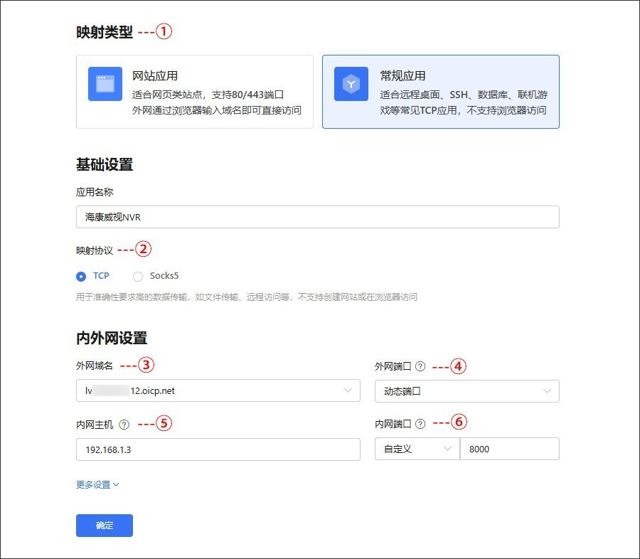 NVR映射设置