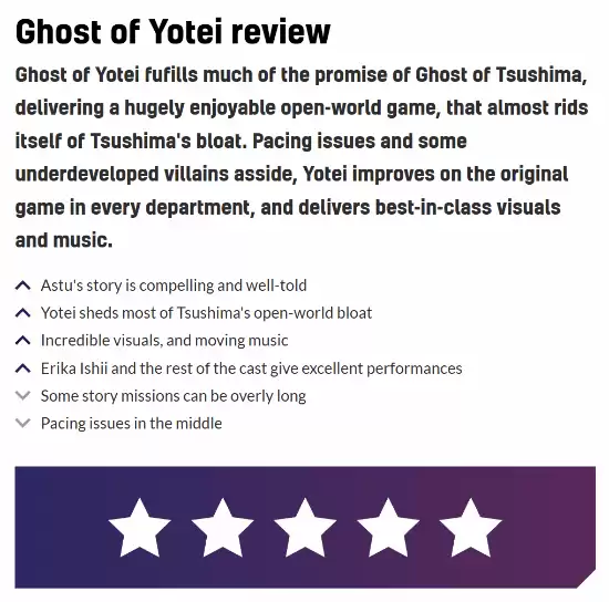 羊蹄山之魂媒体评分解禁，VGC满分盛赞视听叙事全面进化