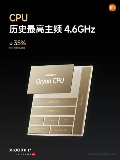 全球首发第五代骁龙8至尊版!小米17性能、能耗双超iPhone