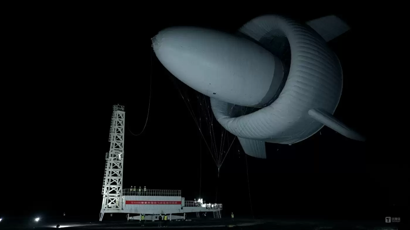 S1500型浮空风力发电系统试飞现场