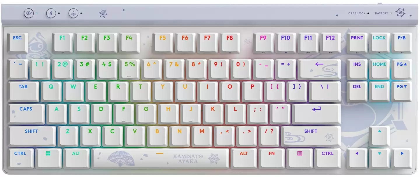 罗技推出《原神》神里绫华定制款