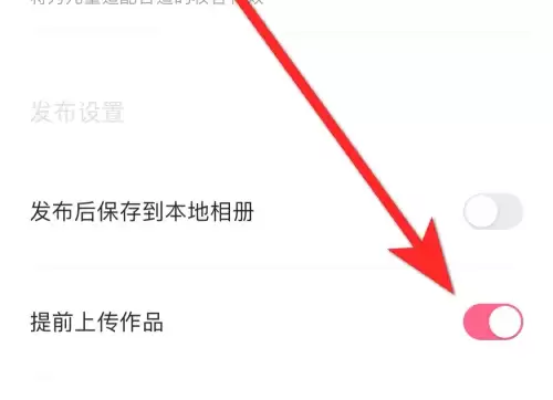 上传作品设置界面示意图