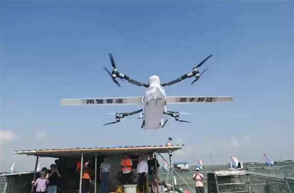 开湖!第一篓阳澄湖大闸蟹由顺丰无人机捞起