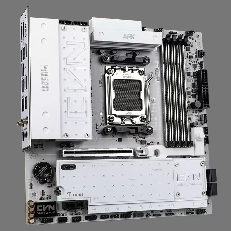 七彩虹发布B850M方舟主板,白色PCB+寒霜散热设计