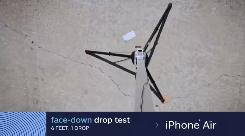 iPhone Air正面跌落