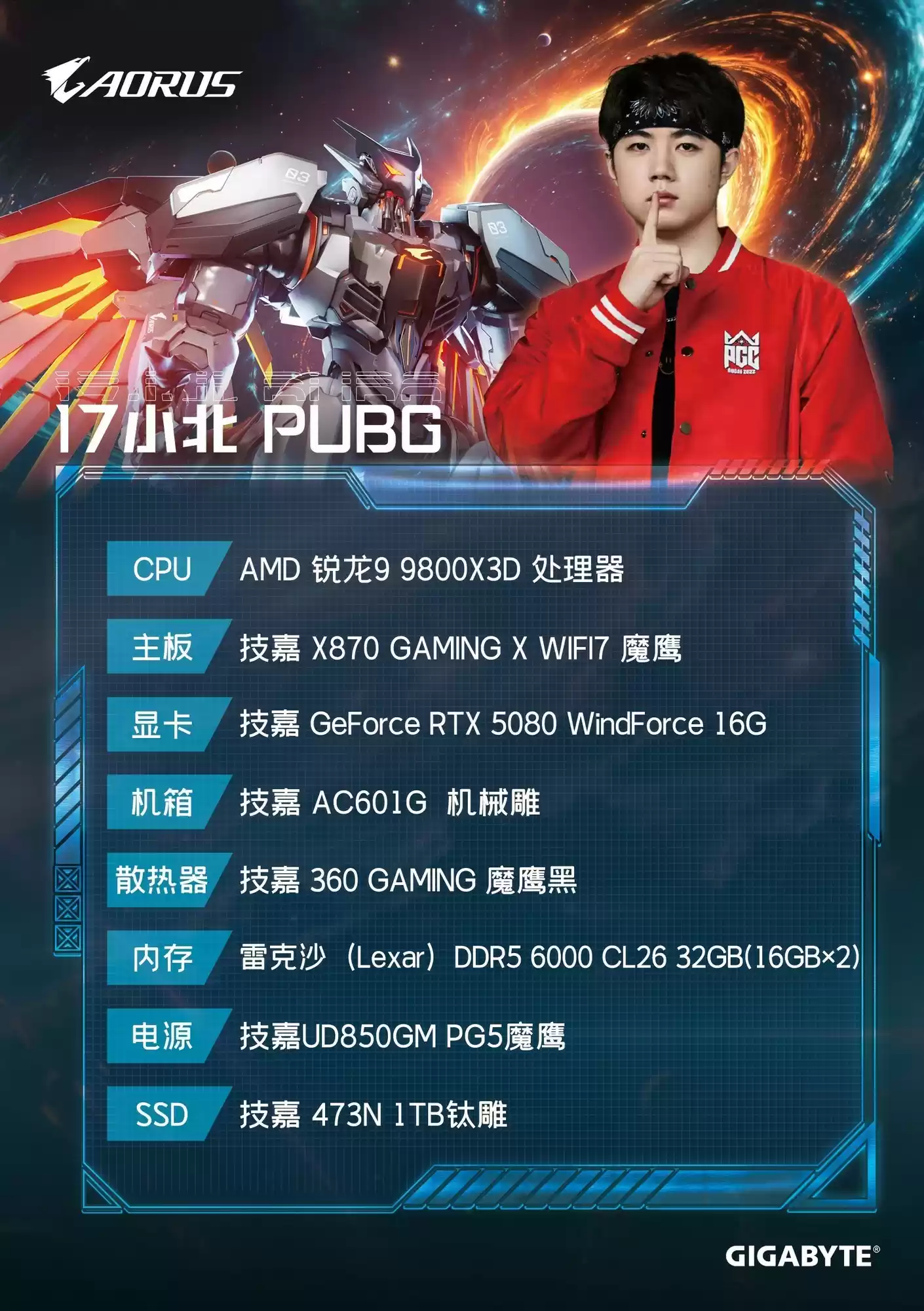 技嘉AORUS全明星计划持续发力：跨界联动多领域名人