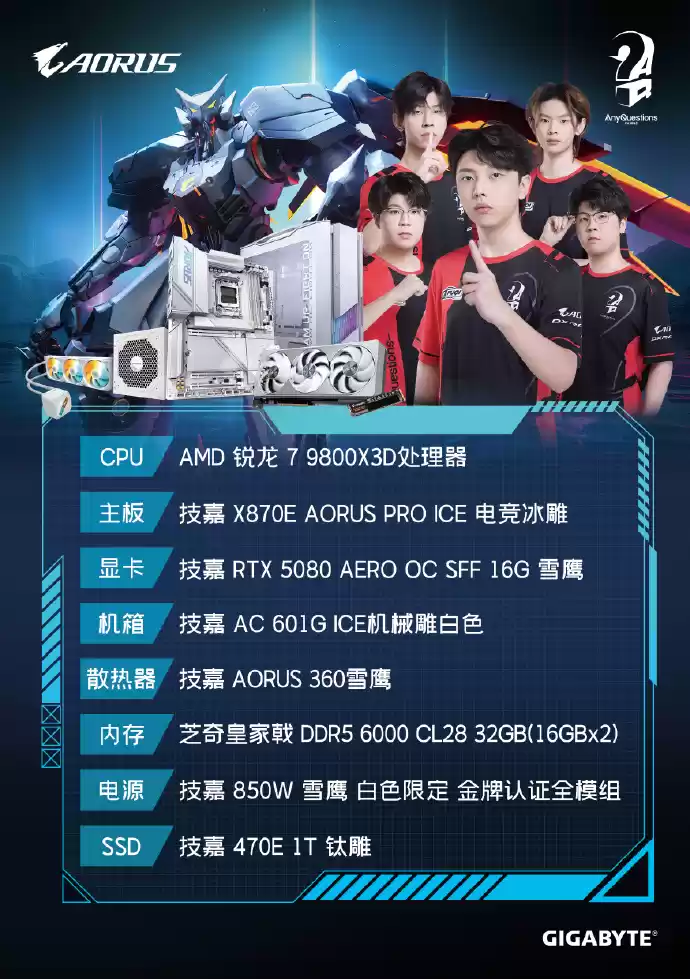 技嘉AORUS全明星计划持续发力：跨界联动多领域名人