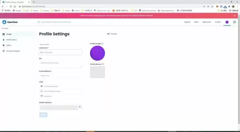 OpenSea个人帐号