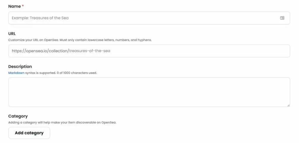 创建Collection的设定