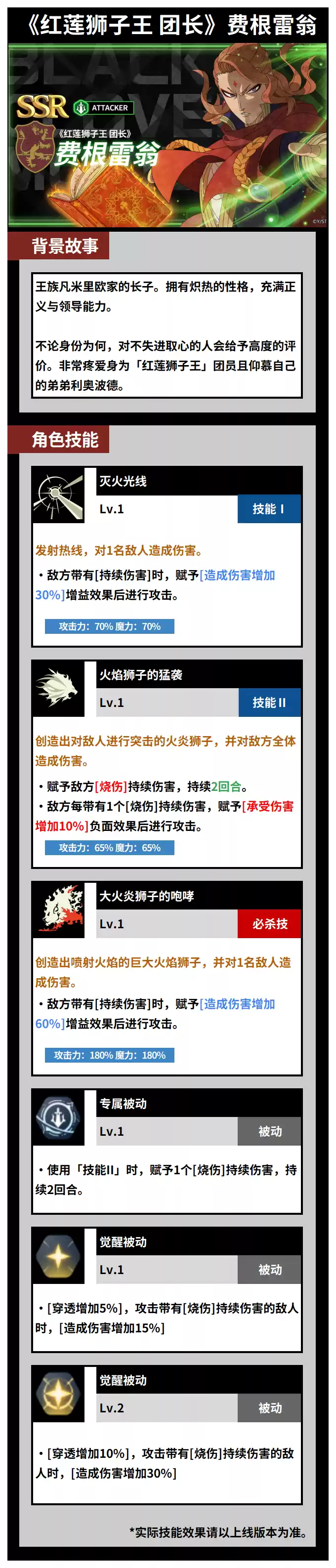 《黑色四叶草魔法帝之道》费根雷翁介绍