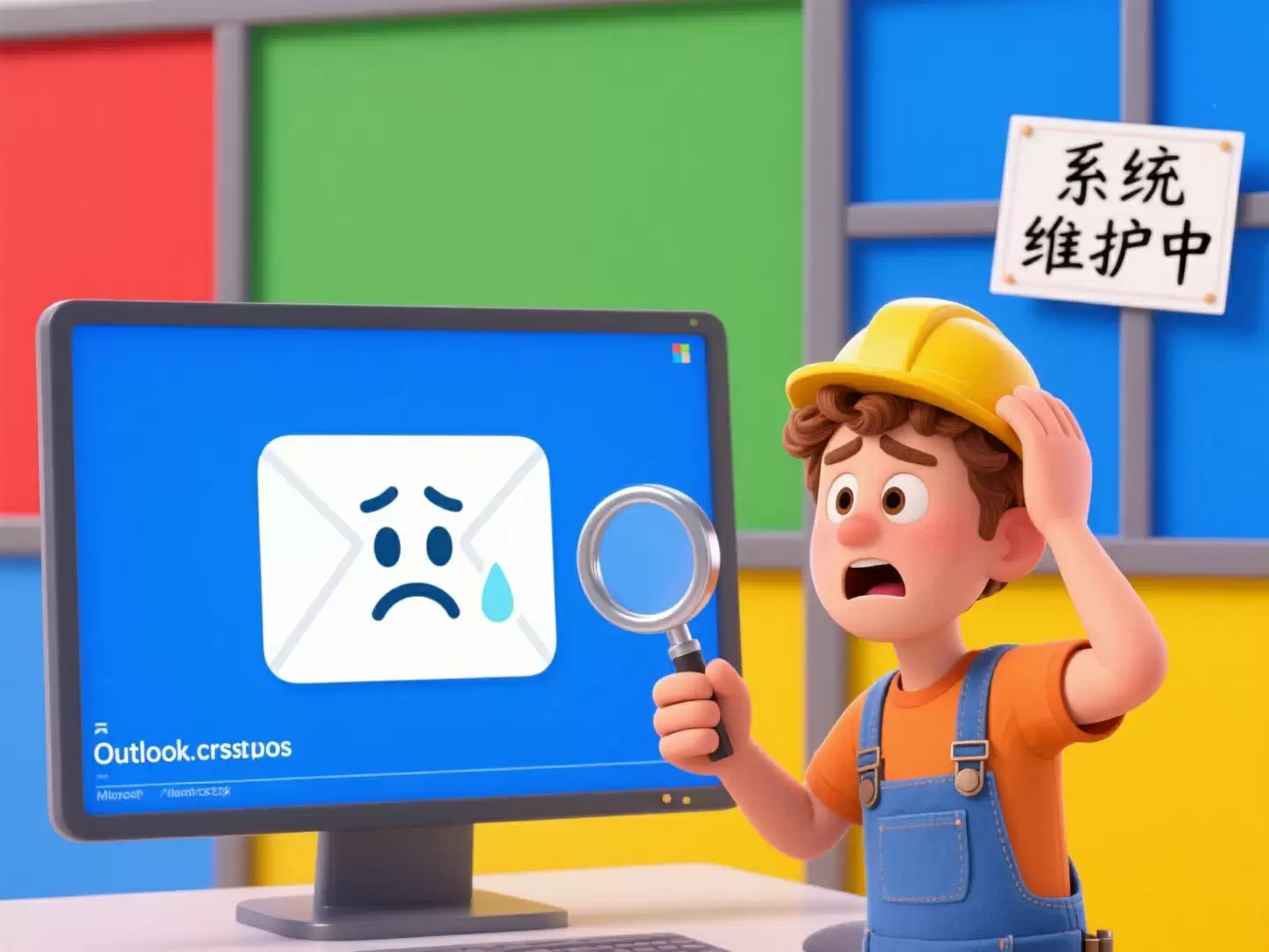 Outlook启动故障示意图